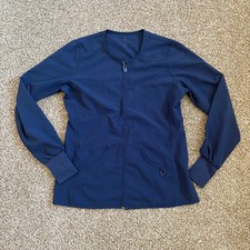 Women  s Large Scrub Jacket Dark Blue