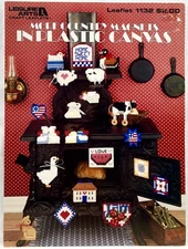 1987 LA More Country Magnets In Plastic Canvas 1132 Pattern Book 20 Design 17568
