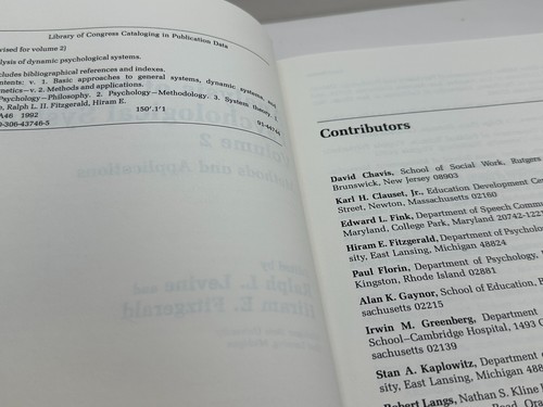 Analysis of Dynamic Psychological Systems Methods and Applications Part 2 - Picture 2 of 3