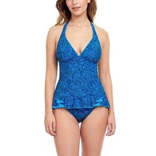 NWT Profile by Gottex Mehndi Halter Swim Tankini  Bikini Bottom Collection 6-16