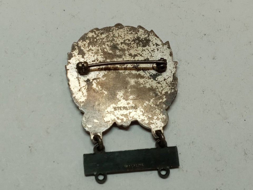 US Army Air Force Corp Technician Badge Pin Sterling WWII WW2 AP