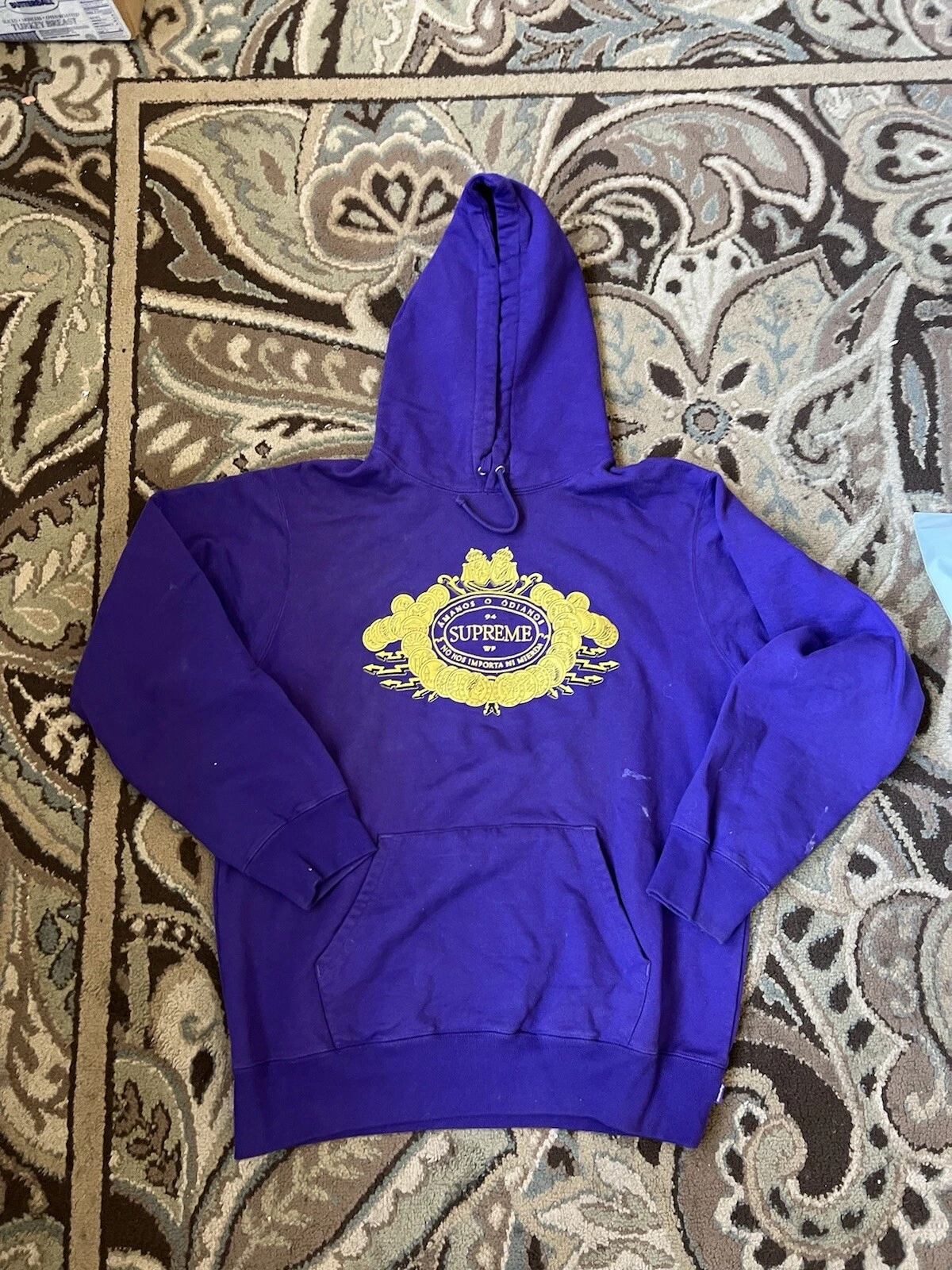 SWEAT SHIRT À CAPUCHE SUPREME LOVE OR HATE OR VIOLET