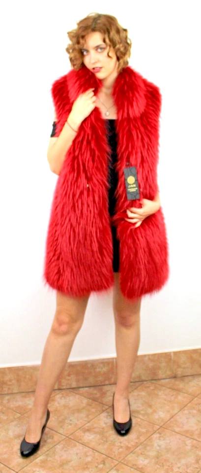 Finnish Raccoon Fur Vest Jacket Coat Women's Genuine Size S/M Natural New - Image 2 of 4