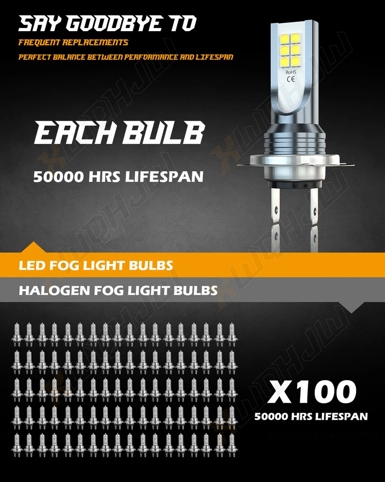 Faro LED H7 2 piezas para Can-Am Spyder RS Roadster SE5 SM5 blanco bombillas 16000LM Foto 3 de 4