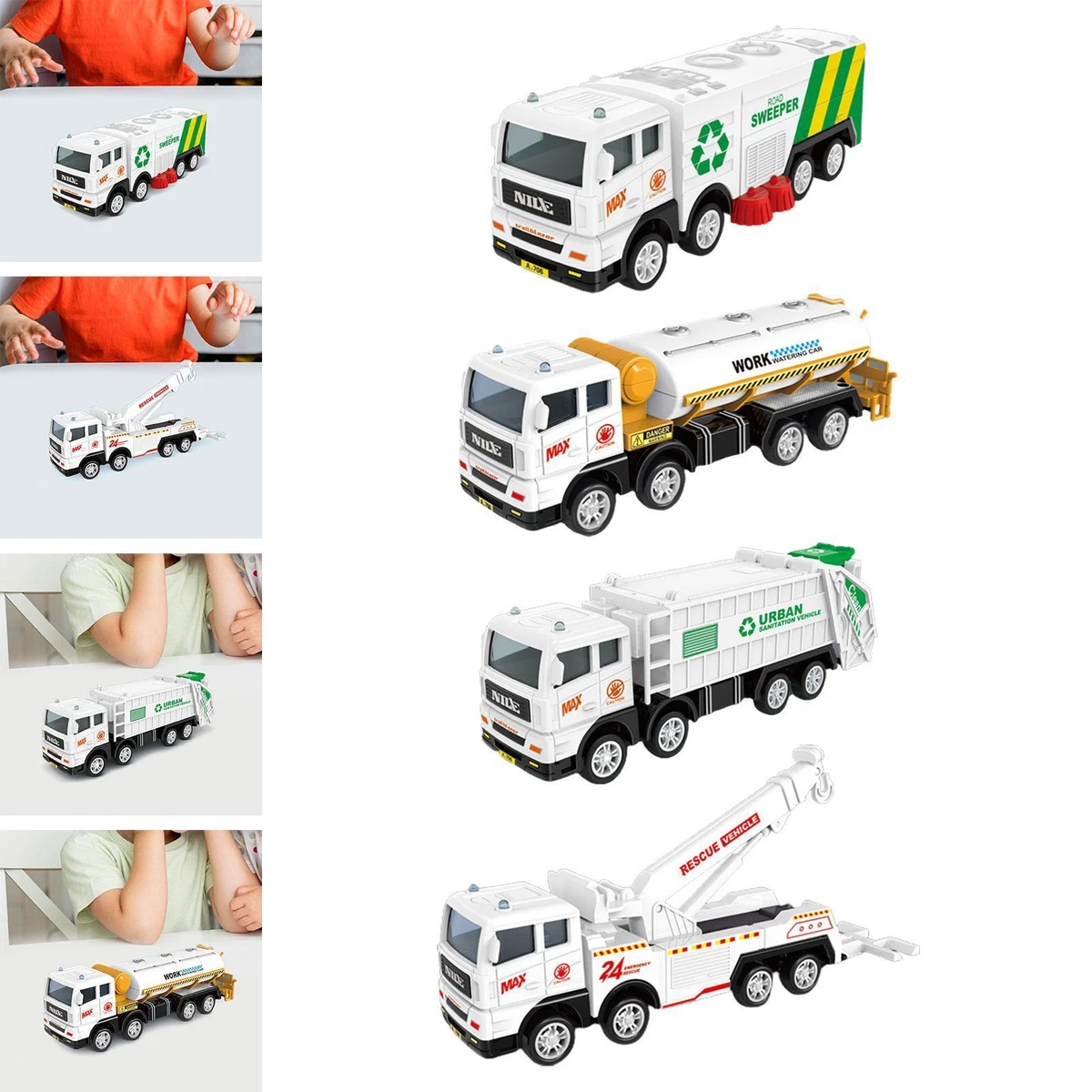 HTN - 1:32 Simulazione Pull Back Kids Reg Regone Ingegneria Ingegneria Fire Truck Ambulance Vehicles 8360935470661