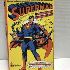 Superman Colorforms Adventure Set Featuring Magic Telephone Booth 1978