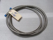NO NAME 304 S/S STAINLESS STEEL BRAIDED HOSE 3/8"MNPT 120"L ( 10' )