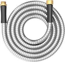 Short Metal Garden Hose 6 ft Connector, Stainless Steel Small Hose Extension Ada