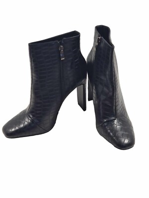 No Doubt hochhackige Kroko-Stiefeletten für Damen mit Reißverschluss UK-Größe 6 neu
