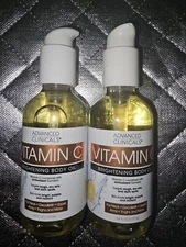 Advanced Clinicals Vitamin C Brightening Body Oil 3.8 Fl Oz Lot Of 2
