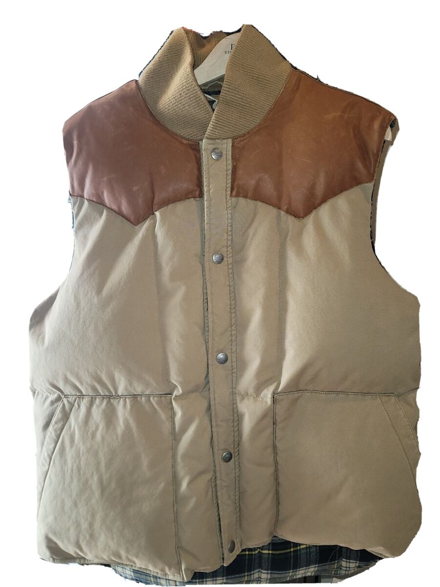 Ralph Lauren Polo Country Leather Yoke Down Western Vest Ralph Lauren Polo Country Leather Yoke Down Western Vest