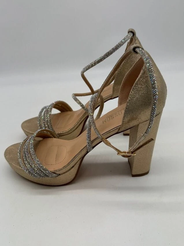 Colección De Blossom Peace-13 Punta Abierta Tacones Altos Bloque Para Mujer Talla 9 Foto 3 de 4