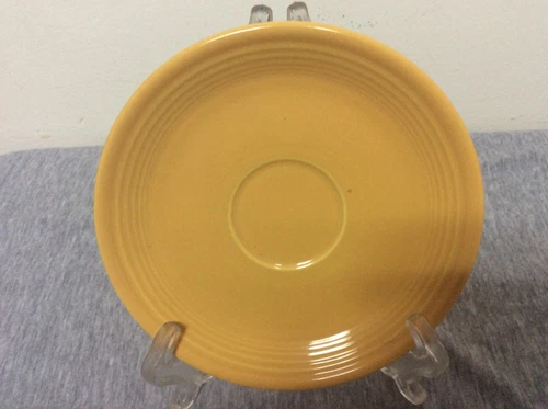 Vintage Fiesta Yellow Original Saucer 6” Signed