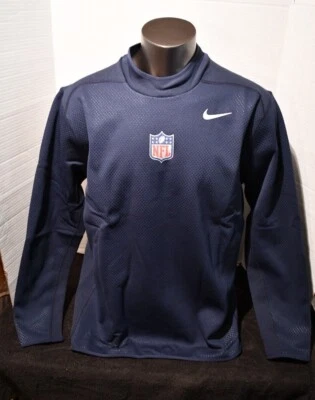 Nike On Field Men's NFL Navy Mock Neck Thermal Compression Sweatshirt XL-2XL NIP