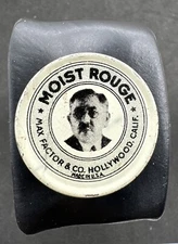 1930 Max Factor Moist Rouge Makeup Cosmetic Collectible 1 Light Tin