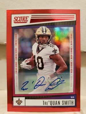 Tre'Quan Smith 2022 Panini Score #55 Red Zone Auto 12/20 SSP