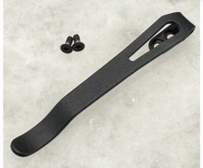 Black Titanium Deep Pocket Clip For HK Pika ll Heckler & Koch Benchmade Knife