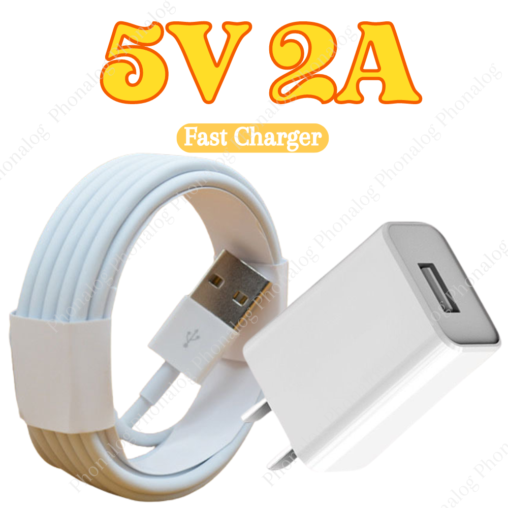 Fast Charger 5V 2A Power Adapter Block USB Cable For iPhone 14 13 12 11  X
