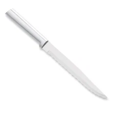 Cutlery Serrated Slicer Knife Silver Handle Pack of 2