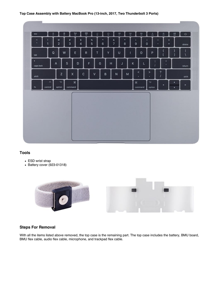 Apple MacBook Pro 13-inch 2017 Two Thunderbolt 3 Ports Guide