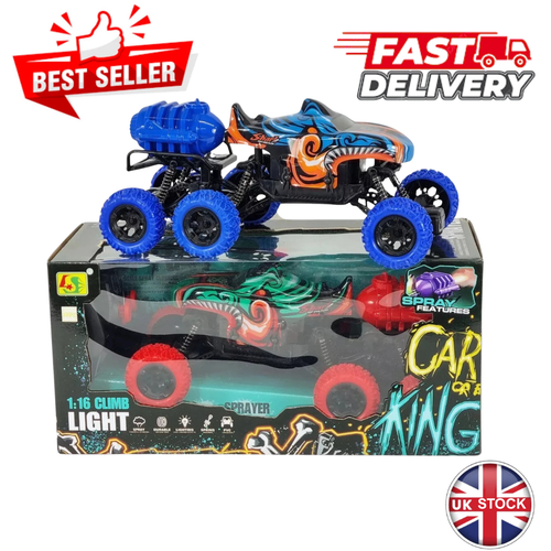 Remote Control Car 1:16 Scale RC Monster Truck Toy with Smoke Spray 4WD - Picture 3 of 23