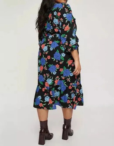 DOROTHY P3RKINS FLORAL V NECK TIE FRONT MATERNITY MIDI DRESS NEW (ref 449) SALE - Picture 2 of 2