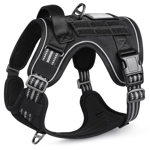 rabbitgoo Military Tactical No Pull Pet Dog Harness Vest Adjustable Reflective - Picture 10 of 21