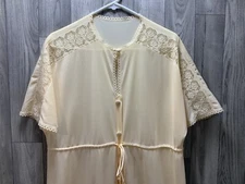 Vanity Fair Nightgown Size 36 PEACH  Sheer Gown Vtg