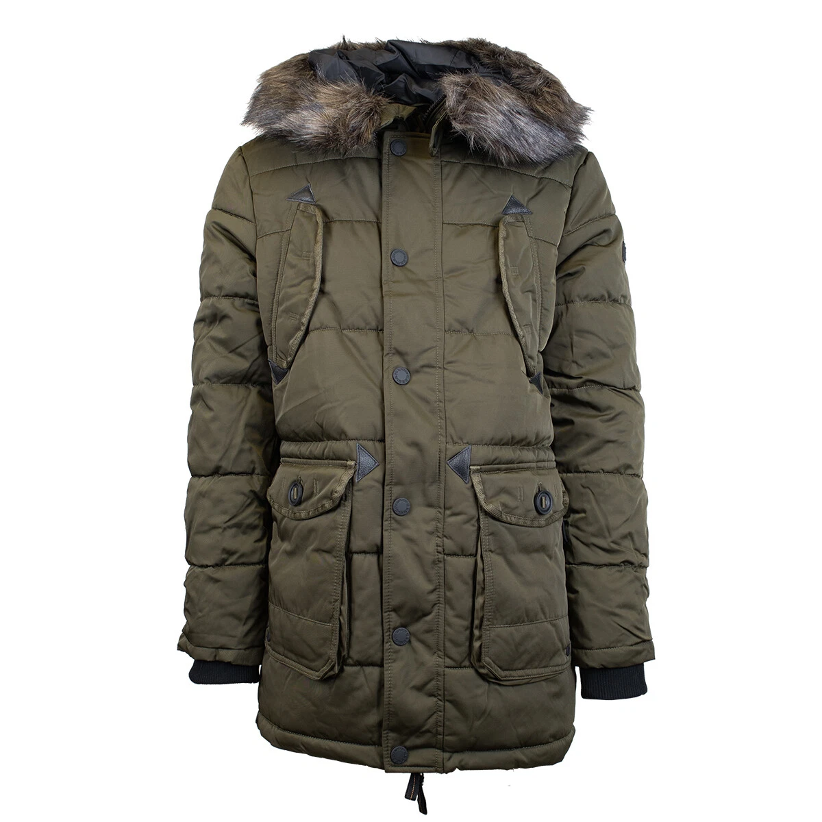 Mens waterproof parka 2025 with fur hood