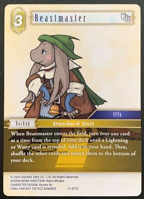 Beastmaster 11-077C - Common - Earth - Backup - Opus XI - Final Fantasy TCG