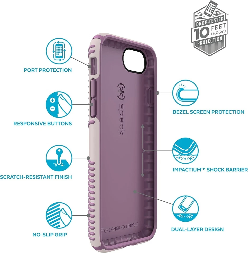 Genuine Speck Presidio Grip iPhone 7/8/SE 2020 - Purple/Lilac - Express Post - image 4 of 4