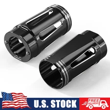 Pair Aluminum CNC Front Fork Slider Covers for Harley Street Glide FLHX 14-23
