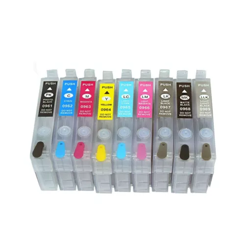 T0961-T0969 Refillable Ink Cartridge ARC Chip compatible Epson Stylus R2880 - Picture 2 of 6