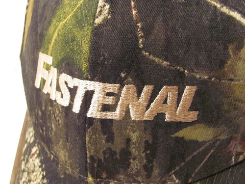Fastenal Hat Mens Green Brown Stick Red Leaf Camouflage Modern Logo Hunting Cap - Picture 3 of 10