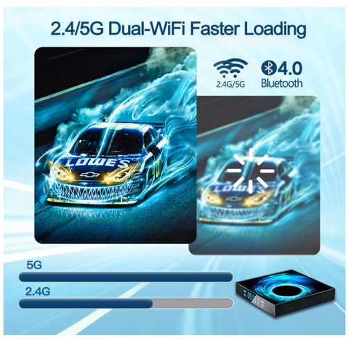 T95 Android TV Box 10.0 4GB RAM 64GB ROM Decoding Smart Box for TV New - Picture 5 of 7