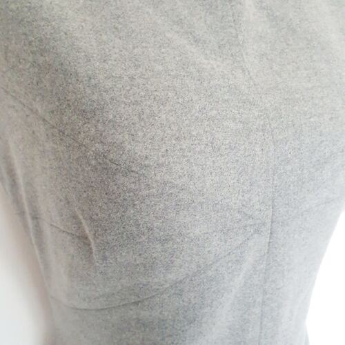 Diane Von Furstenburg Dress Wool UK 8 DVF Laine Shift Grey Split Occasion Wear - Picture 10 of 13