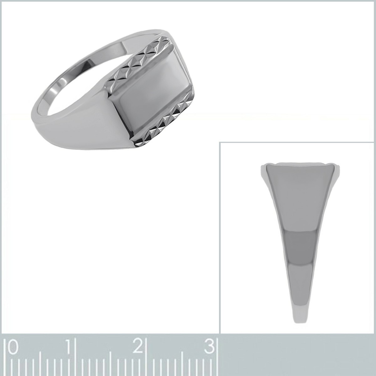 Chevalière En Argent Taille 56 - Bague Homme Vintage Ou Femme, Occasion