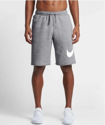Nike Sportswear Men's Club Fleece Activewear Shorts Gray Size