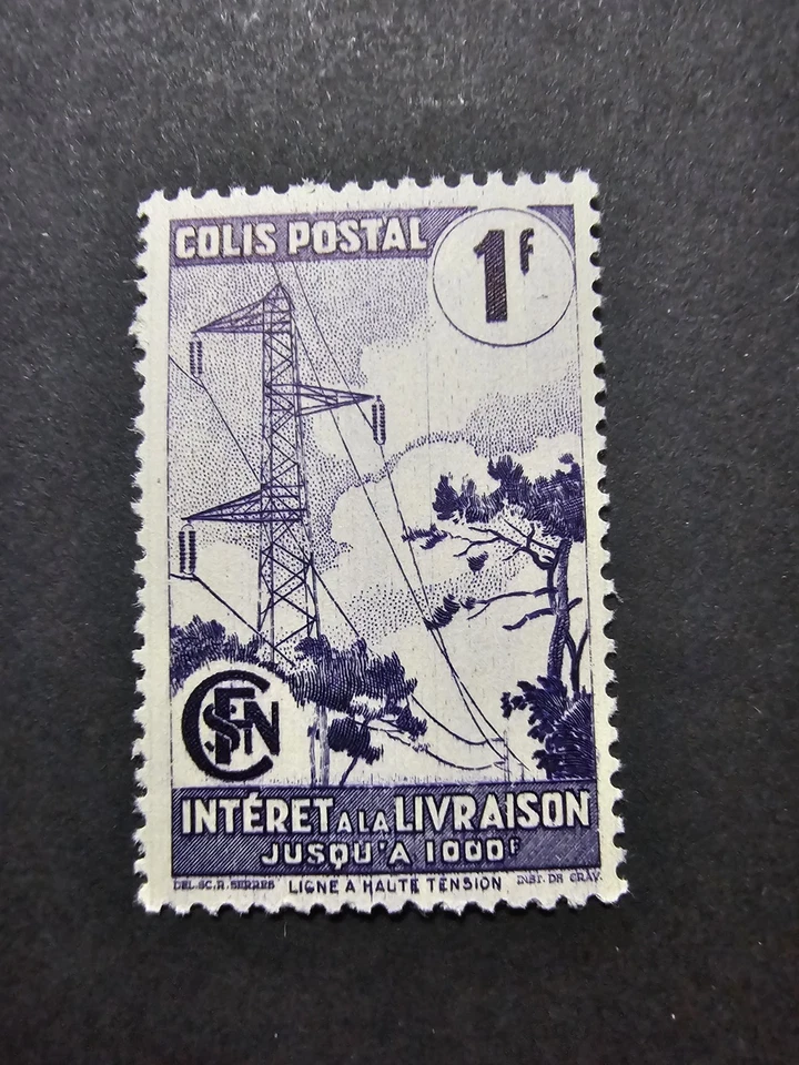 FRANCE TIMBRE COLIS POSTAUX CP TRAINS LOCOMOTIVES N°220A NEUF ** LUXE MNH 1944 - Photo 1/1