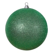Vickerman 15.75" Contemporary Plastic Ball Ornament in Glitter Green
