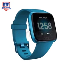 Fitbit Versa lite Wearable Smartwatch Fitness Activity Tracker S & L Bands Blue