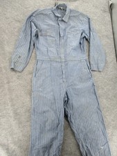 Vintage Coveralls Mens 46T Tall Sears Ideal Zip Chore HBT Herringbone Jumpsuit