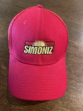 Vintage 2012 New Era 39THIRTY Simoniz Red Hat Cap Stretch Fit Size L/XL