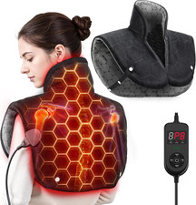 30S Fast Heating Pad for Neck Shoulders and Back, 6X Far Infrared Heat