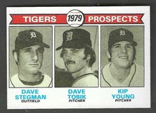 Click to enlarge Tigers 1979 Prospects (Dave Stegman / Dave Tobik / Kip Young)