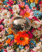 Flowers Ball Paint by Numbers for Adults - DIY Adult Paint by Number Kits Pack 