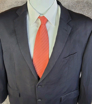 Michael Kors Dark Blue/BLack Blazer Wool Men 50R Sports Coat