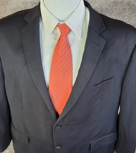 Blazer Michael Kors blu scuro back lana uomo 50R cappotto sportivo tuta giacca difetto