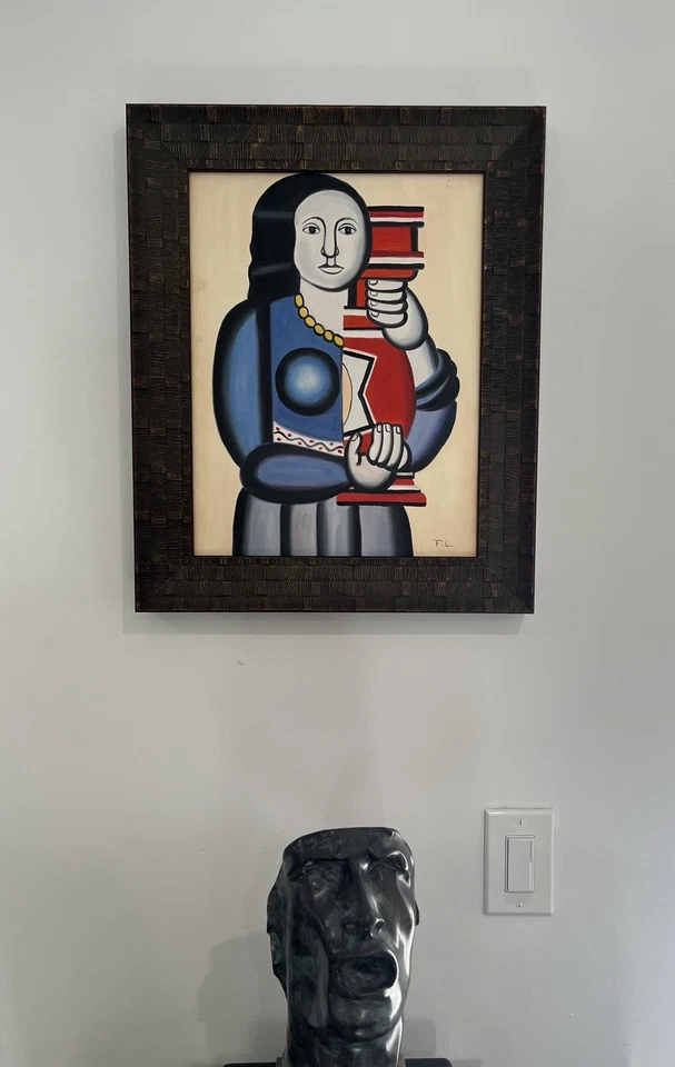 Fernand Léger óleo sobre canva 1881-1955 assinado à mão estilo de pintura incrível - Imagem 3 de 4