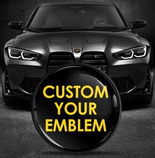 Custom Car Emblem Compatible with BMW Badge Bonnet Tailgate 82mm 74mm